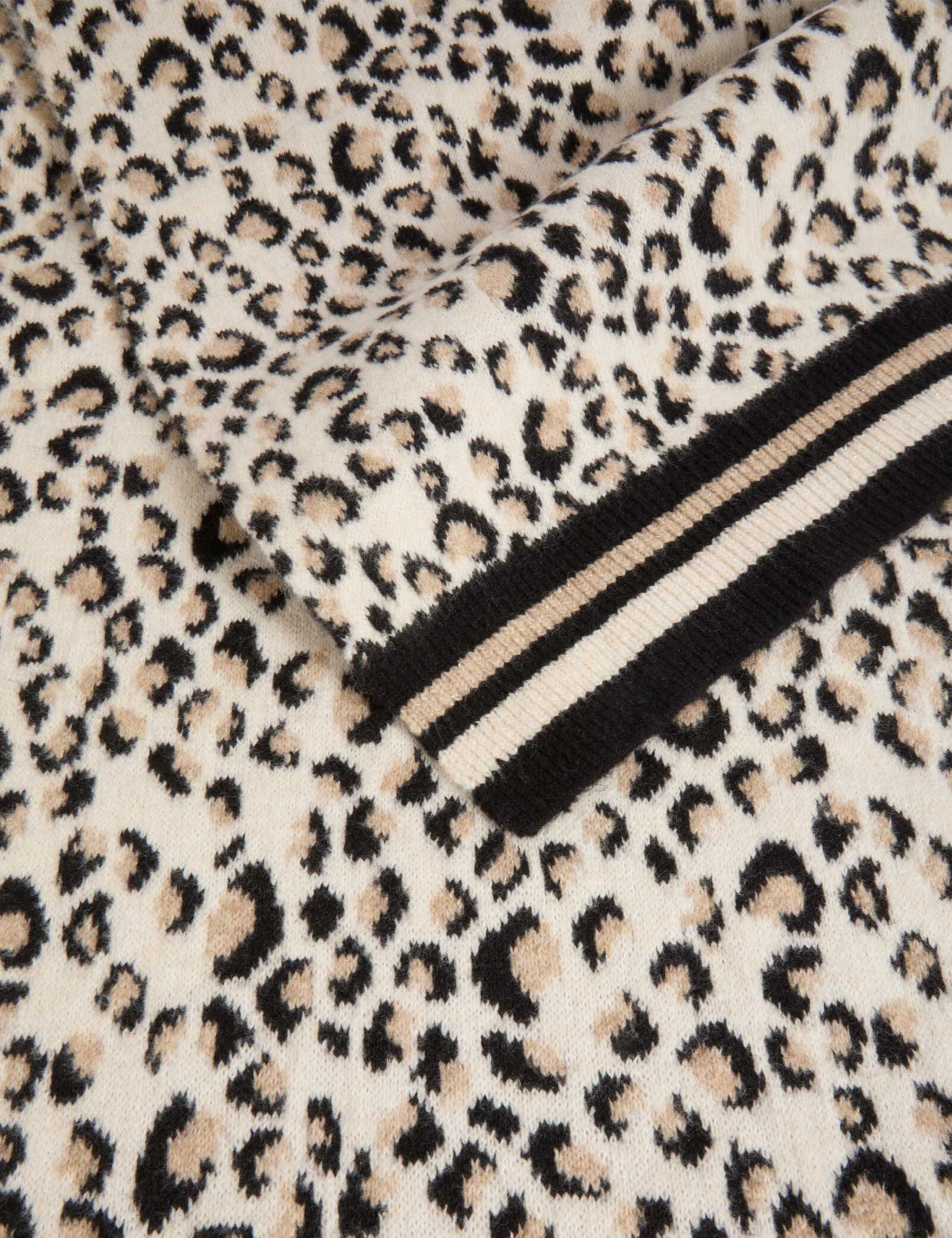 Bufanda con estampado de leopardo multicolor mujer