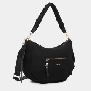 BOLSO BANDOLERA MEDIA LUNA CARLA NEGRO