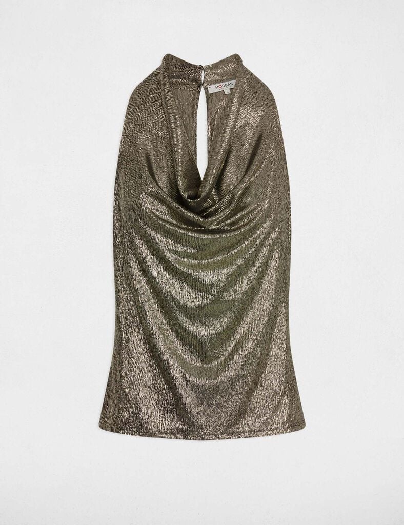 CAMISETA CUELLO DRAPEADO - Imagen 4