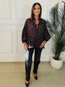 BLUSA CAMILLA MARRÓN