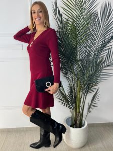 VESTIDO NORA BURDEOS