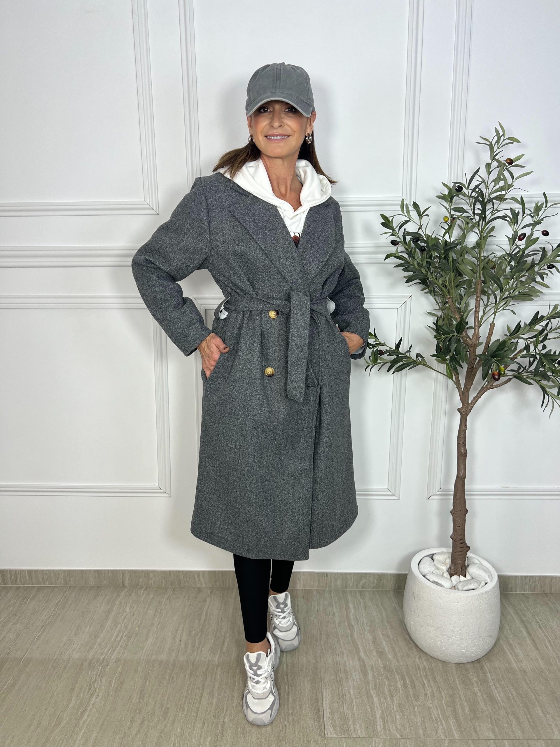 ABRIGO ALYS GRIS OSCURO - Imagen 3