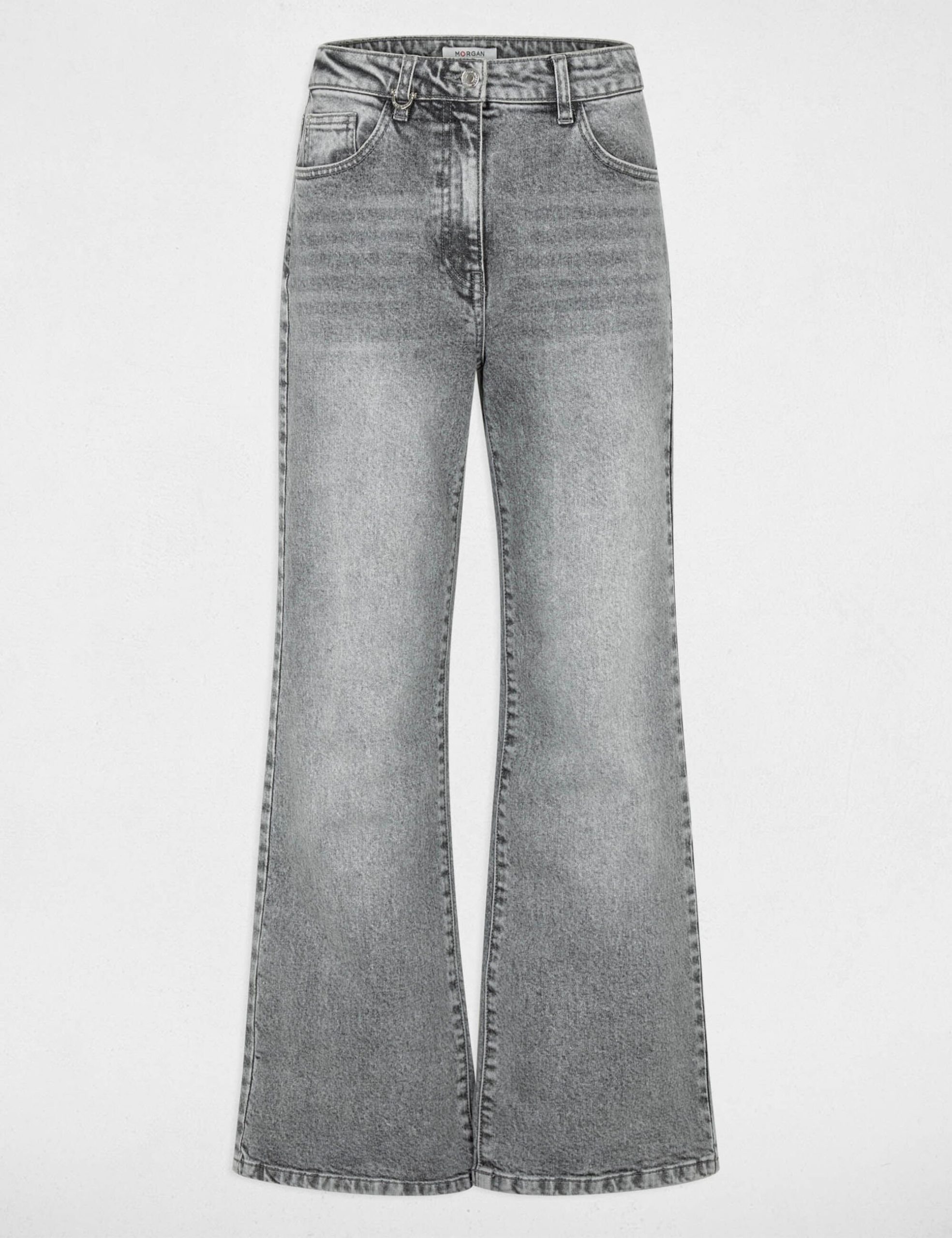 Vaqueros anchos de tiro alto denim nieve gris mujer Oliva, Valencia, Gandia, Denia