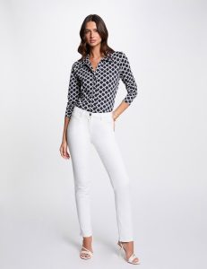 PANTALON PETROL BLANCO MORGAN