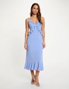 VESTIDO CELESTE MIDI MORGAN