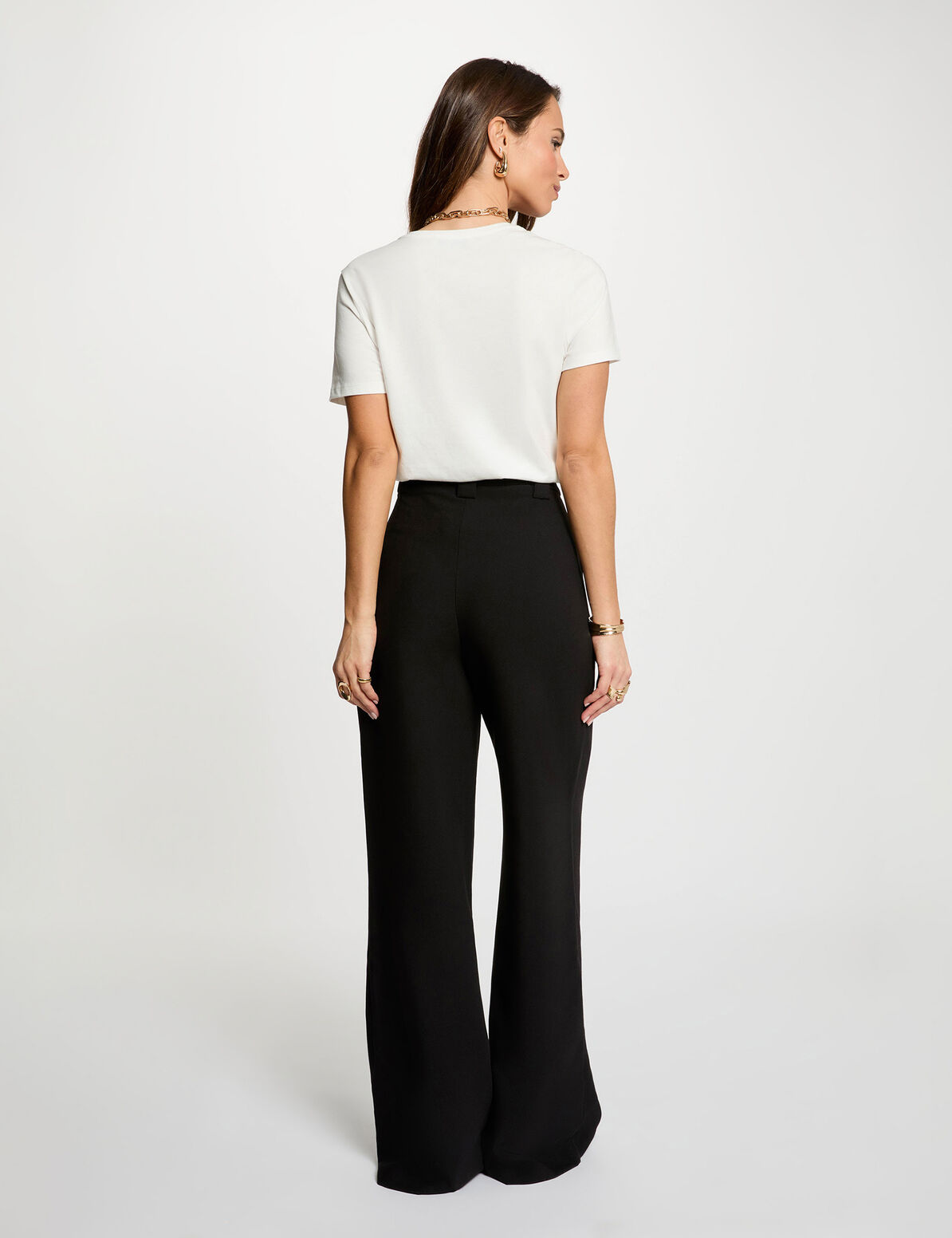 Camiseta bordada con lentejuelas blanco mujer Oliva Valencia Original Regals La Safor Moda Ropa